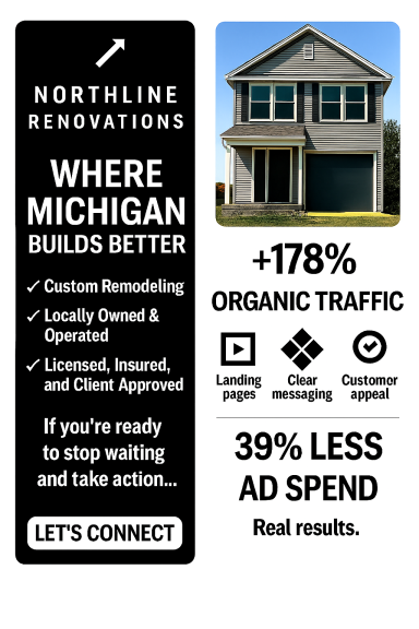 North Line renovations Was a solid firm We didn't quite know much about advertising at all Mr Marvelous help them grow and sell their brand