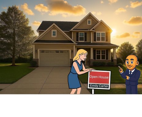 Emily has her open house booked on Mr Marvel's Google ads and Facebook ads and email ads pushing growth to her company