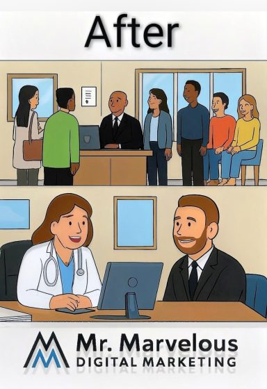 The highly educated doctor called on Mr Marvelous Digital marketing In a few short weeks our business it came flooded with new patients